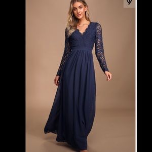 Navy lace dress